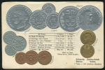 Открытка "Монеты Швейцарии"