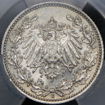 1/2 марки 1916 (Германия) (в слабе) Е