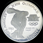 1 доллар 1983 "XXIII летние Олимпийские Игры: Дискобол" (США)