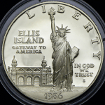 1 доллар 1986 "100-летие Статуи Свободы: Остров Эллис" (США) 