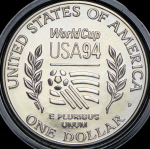 1 доллар 1994 "Чемпионат мира по футболу 1994" (США)