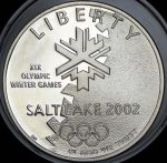 1 доллар 2002 "XIX зимние Олимпийские Игры 2002 года в Солт-Лейк-Сити" 2002