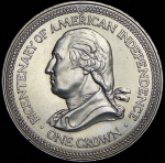 1 крона 1976 "Независимость США" (Остров Мэн)