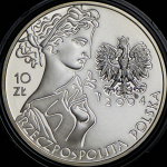 10 злотых 2004 "XXVIII летние Олимпийские игры 2004 года в Афинах: Фехтование" (Польша)