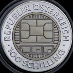 100 шиллингов 2000 "Миллениум" (Австрия)