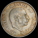 2 кроны 1945 "75 лет со дня рождения Короля Кристиана X" (Дания)