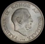 2 кроны 1958 "18 лет принцессе Маргрете" (Дания)