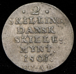 2 скиллинга 1801 (Дания)