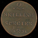 2 скиллинга 1831 (Норвегия)