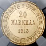 20 марок 1913 (Финляндия) (в слабе) S
