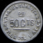 50 сентимо 1937. Новодел (Испания)