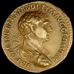 Ауреус. Траян. Рим империя