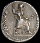 Денарий. Тиберий. Рим империя