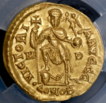 Солид. Валентиниан III. Рим империя (в слабе)