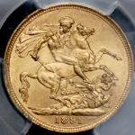 Соверен 1891 (Австралия) (в слабе) S