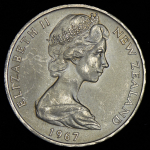 1 доллар 1967 "Введение десятичной денежной системы" (Новая Зеландия)