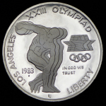 1 доллар 1983 "XXIII летние Олимпийские Игры: Дискобол" (США) S