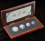 Набор из 4-х платиновых монет 1990 "Белый медведь" (Канада)