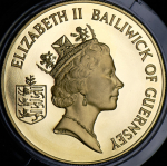 2 фунта 1987 "Вильгельм Завоеватель" (Гернси) (в п/у) (малый тираж)