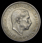2 кроны 1937 "25 лет правления короля Кристиана X" (Дания)
