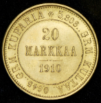 20 марок 1910 (Финляндия) L
