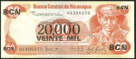 20000 кордоба на 20 кордоба 1987 (Никарагуа)