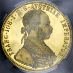 4 дуката 1915. Рестрайк (Австрия) (в слабе)