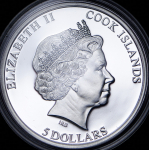 5 долларов 2012 "Дмитрий Менделеев" (Острова Кука)