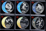Набор из 10-ти сер. монет 25 долларов "Зимние Олимпийские игры 2010" (Канада) (в п/у)
