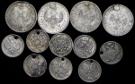 Набор из 12-ти сер. монет