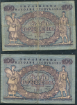 Набор из 2-х 100 гривен 1918 (Украина)