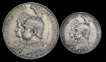 Набор из 2-х сер. монет 1901 "200-летие королевства" (Германия)