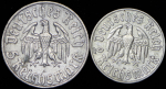 Набор из 2-х сер. монет 1933 "450 лет со дня рождения Мартина Лютера" (Германия)