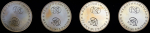 Набор из 4-х медалей "250-лет открытия Русской Америки" (в п/у)