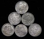 Набор из 6-ти сер. монет 10 копеек