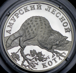 Рубль 2004 "Амурский лесной кот" СПМД