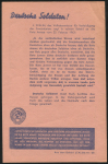 Агитационная листовка СССР "Немецкий солдат!" 1942