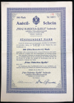 Облигация 500 марок 1913 "PRINZ HUBERTUS-QUELLE" (Германия)