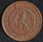 1/2 цента 1885 (Нидерланды)