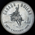 1 доллар 1975 "100 лет городу Калгари" (Канада)