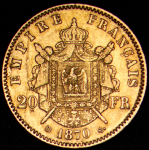 20 франков 1870 (Франция) BB