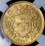 20 франков 1947 (Швейцария) (в слабе) B