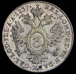 3 крейцера 1837 (Австрия)