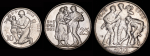 Набор из 3-х сер  монет "10 лет освобождению от Германии" (Чехословакия)