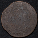 2 копейки 1788 ТМ (Бит. R2, Петр. 30р.)