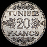 20 франков 1934 (Тунис)