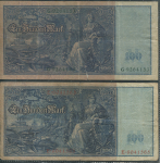 Набор из 3-х бон 1000 марок 1909-1910 (Германия)