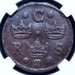1/4 эре 1634 (Швеция) (в слабе)