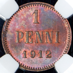 1 пенни 1912 (в слабе) (Финляндия)