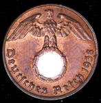 1 пфеннинг 1938 (Германия) В